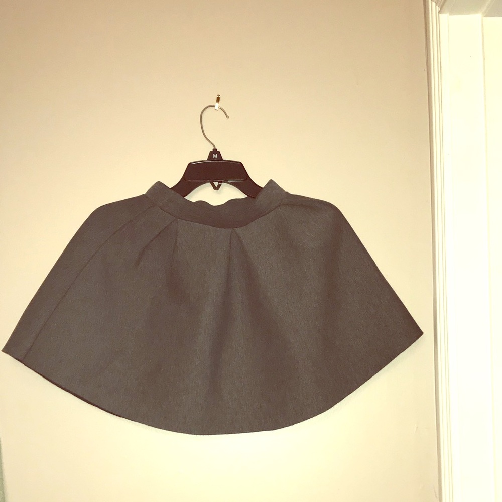 Gray high waisted skater skirt!